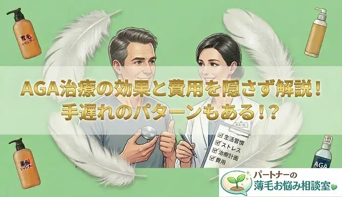 AGA治療の効果や費用に関する記事のアイキャッチ画像
