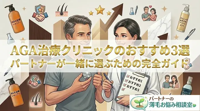 おすすめのAGA治療クリニックを比較する記事のアイキャッチ